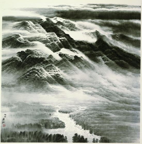 晓梦，许钦松，123x123cm，2006年