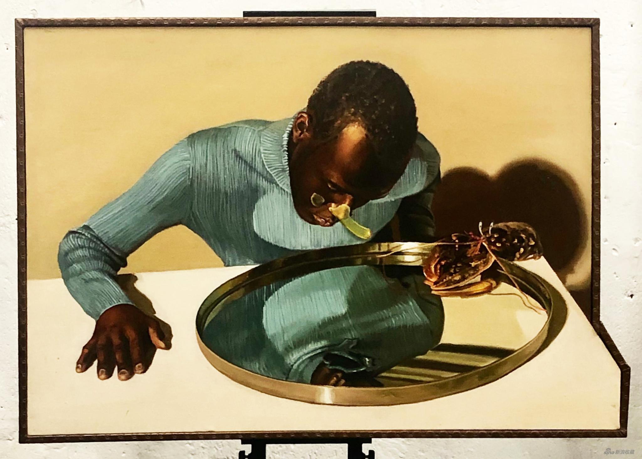 《书信—龙虾与少年》,80×60CM,布面油画,2019