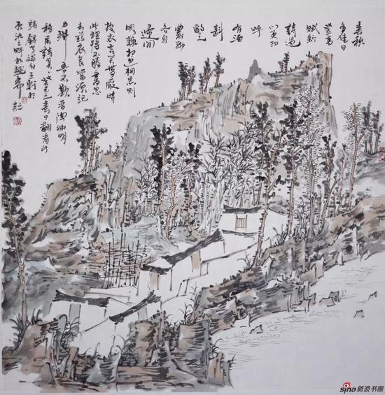 《春秋多佳日》 　　尺寸：68cmx68cm