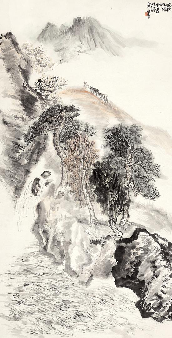 赵望云(1906-1977)晚秋之湖畔