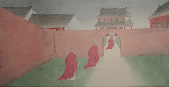 数尽残钟 46x24.5cm 纸本设色 2018
