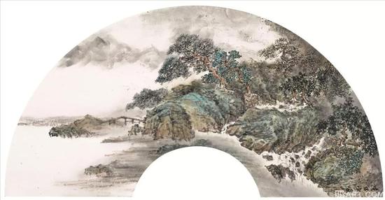 艺术家：陈俊宇 　　作品：《林麓浮岚》