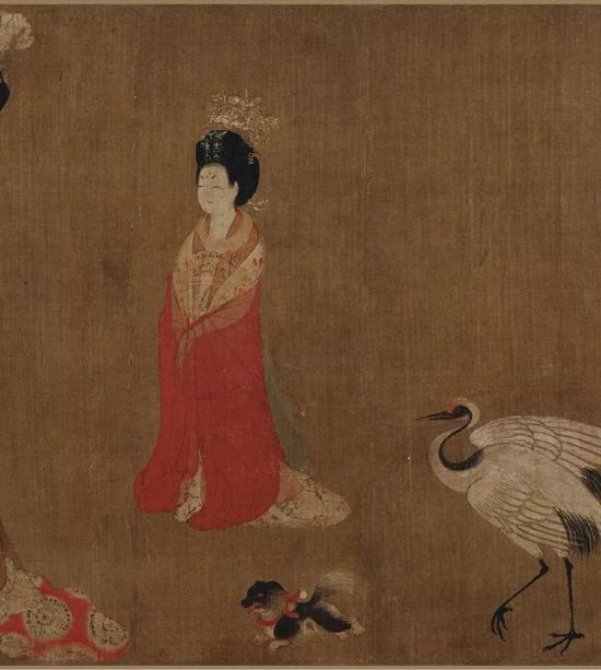 唐 周昉《簪花仕女图》卷(局部)