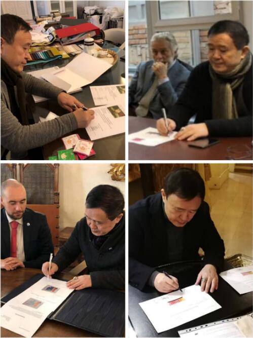 一山分别于米兰,威尼斯,圣玛尼诺国,巴黎签署捐赠文件