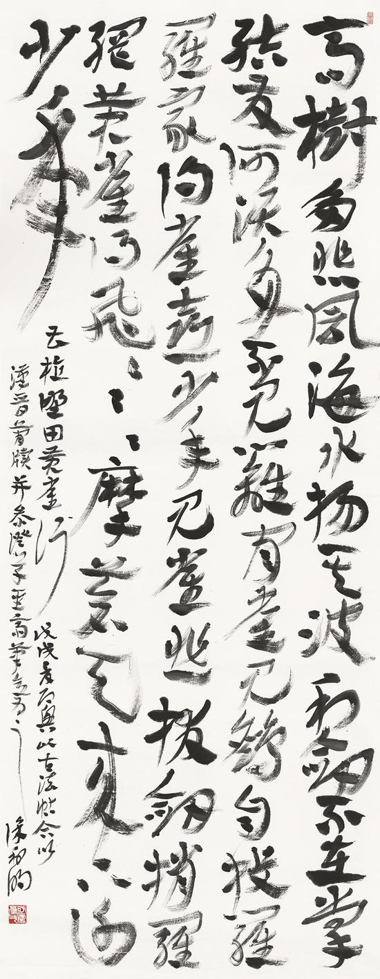 9徐利明 曹植《野田黄雀行》 章草条幅365cmx145cm 2018年