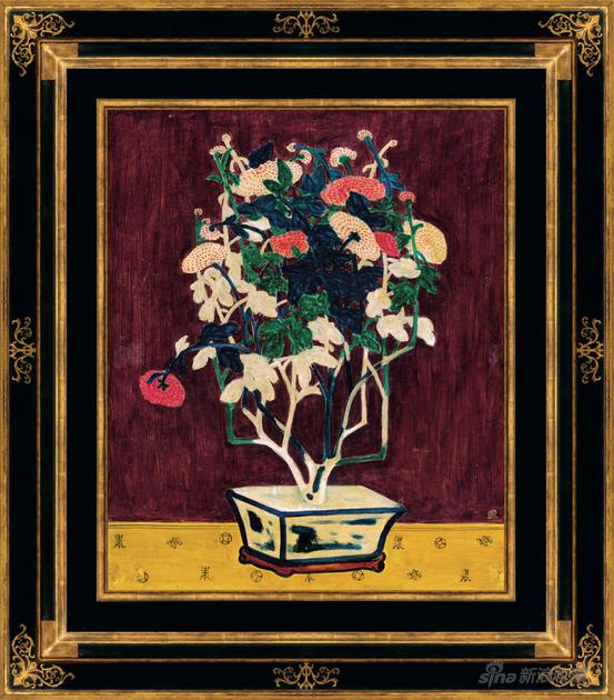 常玉 SAN YU （1901-1966） 聚瑞盈香 约1950 年代作 木板油画 64 × 53 cm