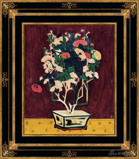 常玉 SAN YU (1901-1966) 聚瑞盈香 约1950 年代作 木板油画 64 × 53 cm