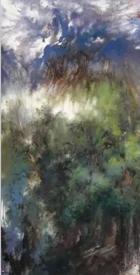 千山沸腾千山歌,243cm×123cm,纸本