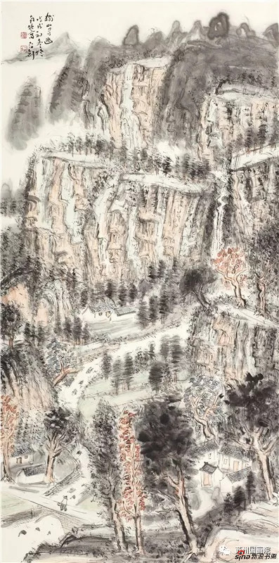 桂行创 树山寻幽 136cm×68cm