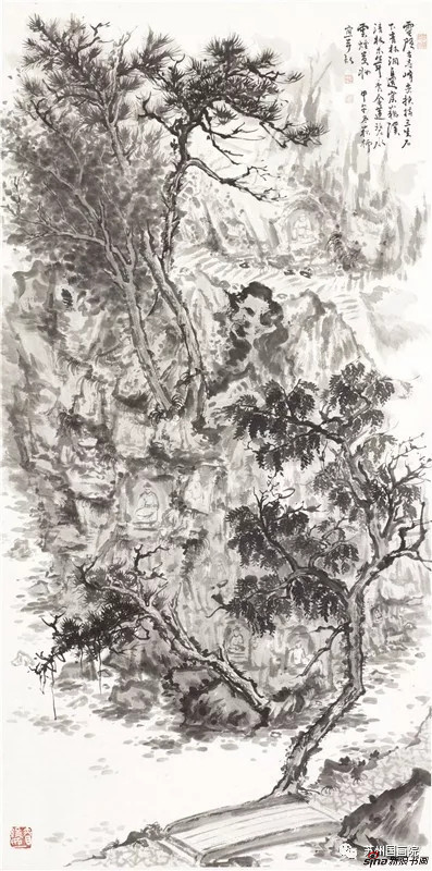 鞠崧楠 灵隐古寺 136cm×68cm