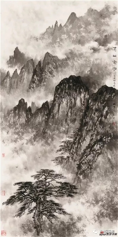 刘云 黄山云海 136cmx68cm