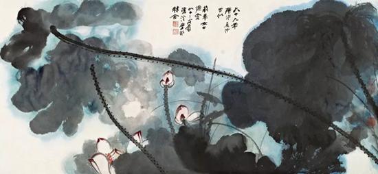 北京诚轩2012年秋季拍卖会第107号拍品 张大千(1899-1983) 碧云红妆 六十九年庚申(1980)作 镜心 设色纸本