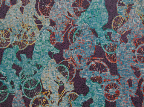 《bicycle series No·12》油画，布面、油彩，60×80cm，2009年