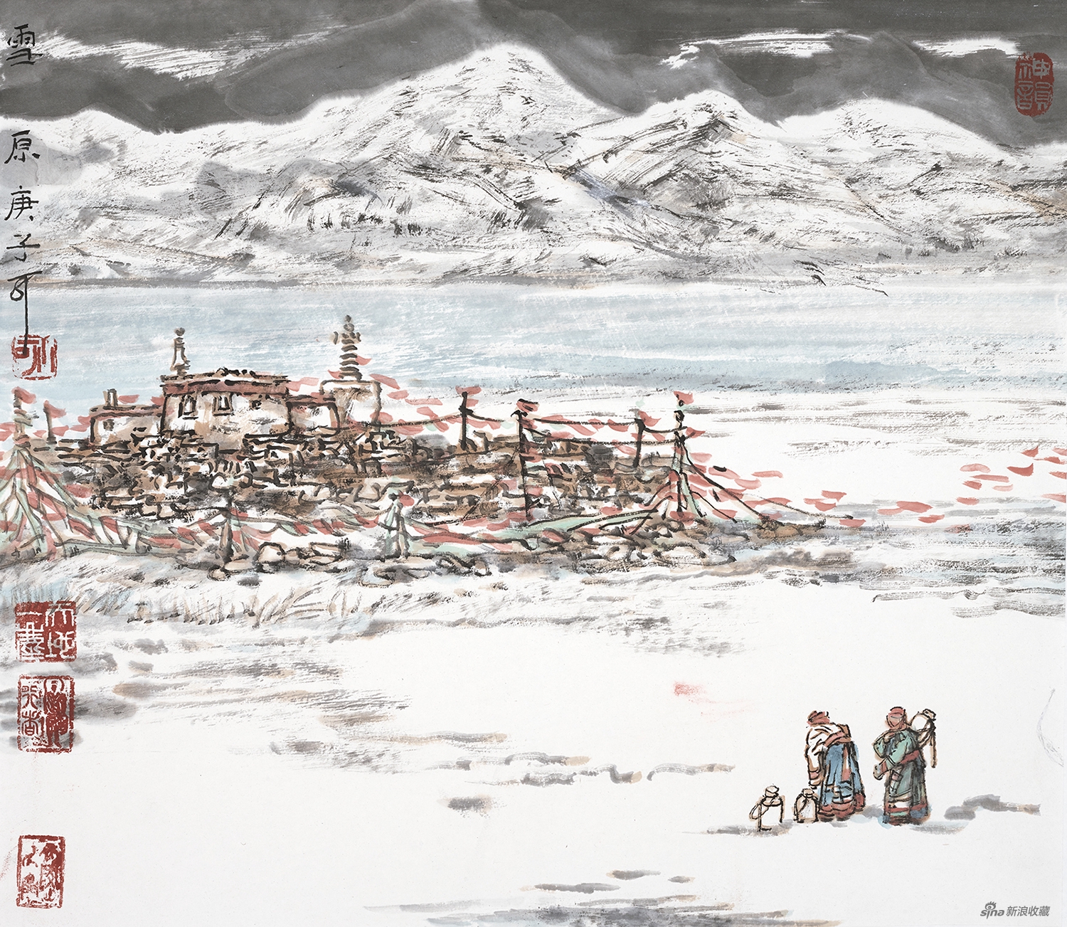 李小可——西藏系列《雪原》2020年 46x53cm