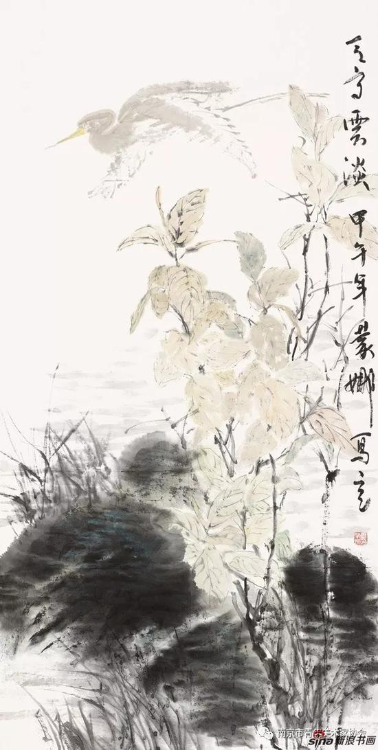 曹蒙娜 天高云淡 140cm×70cm 中国画 2014年
