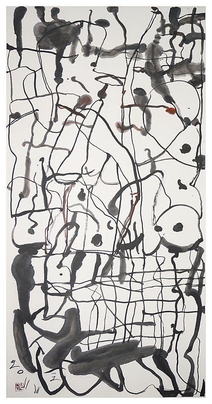 王川 , 2011A-No.11, 纸上水墨 , 138×69cm, 2011