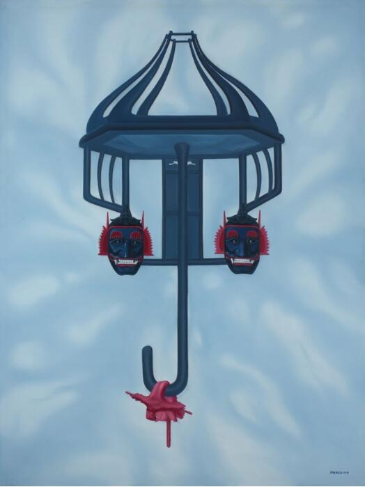 《伞》 布面油画 120X160cm 2009 年