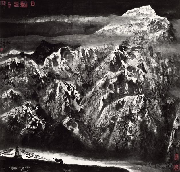 李小可 《山魂》 99x105cm 1999年 纸本水墨