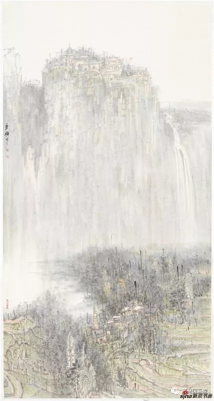 李桦 烟雨润春潮 180×97cm