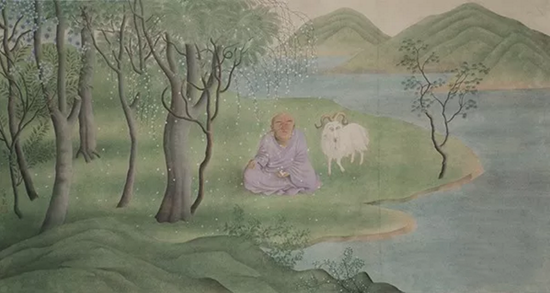 花落淮南梦 131x71cm 纸本设色 2018