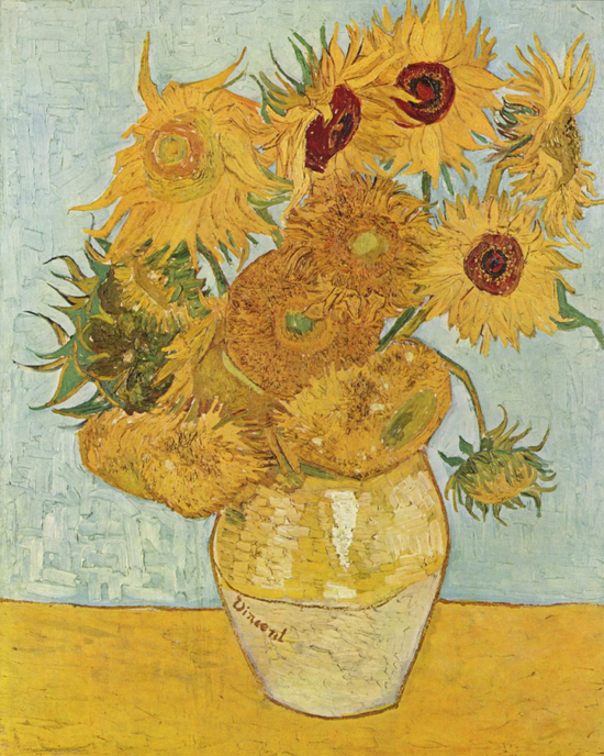 Still Life： Vase with Twelve Sunflowers， August 1888. Neue Pinakothek， Munich