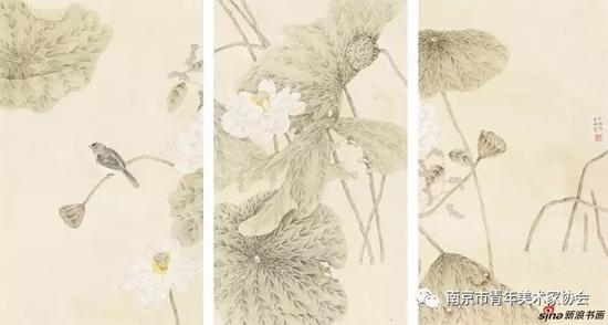 黄月娥 映日荷花2 70cm×140cm 中国画 2018年