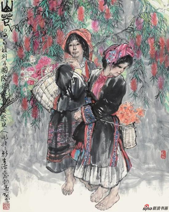 《山花》 123cm×97cm 　　贺 成