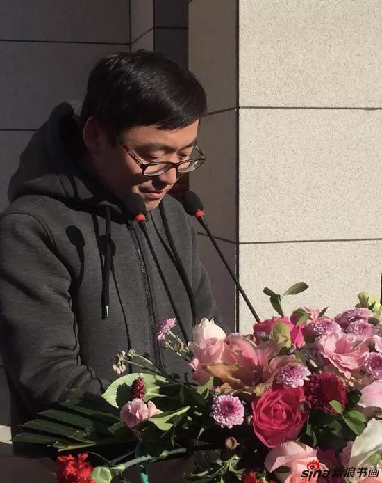 《中国书画》杂志社书法主编刘光代表《中国书画》杂志社宣读贺词!