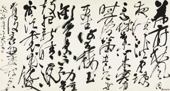 《杜甫<院中晚晴怀西郭茅舍>诗》,作品规格:179cm*96cm,创作年代:2018