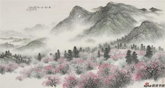 梅花岭上春如海 96×180cm