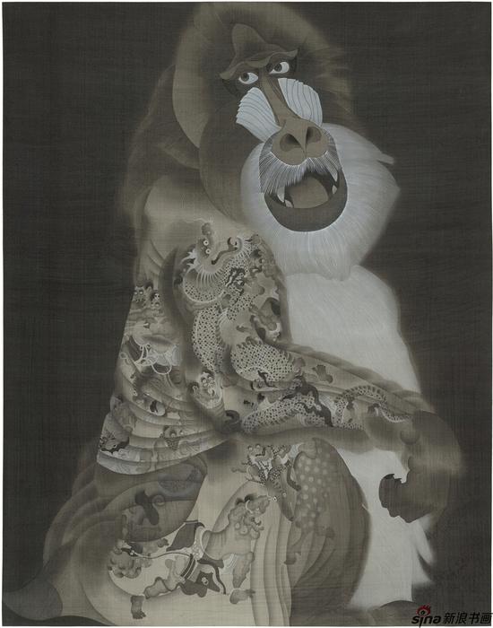 《魈》,120×80厘米,绢本工笔,2015年