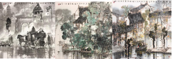欧洲旅情系列一(69cmX69cm)江南水乡系列一(69cmX69cm)江南水乡系列六(69cmX69cm)