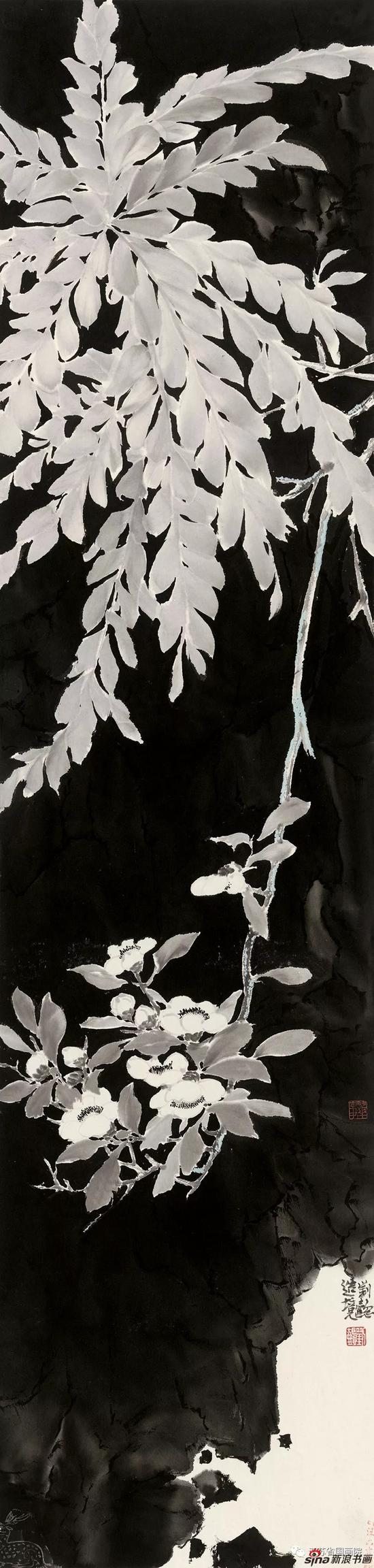 刘毅 《齐云杂花》138cm×34cm