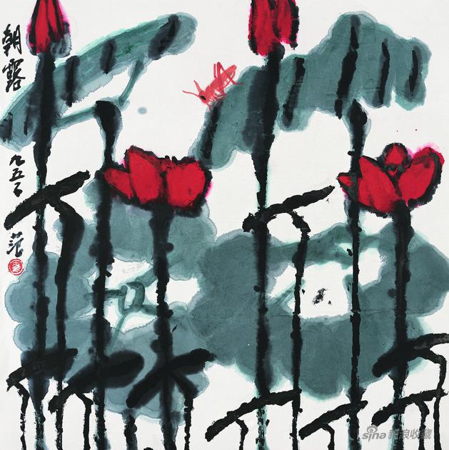 崔子范《朝露》 68cm×68cm 1995年