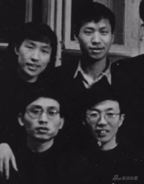 右下为李天祥先生,右上为全山石先生,左上为李玉兰先生(晨朋),左下为邵大箴先生