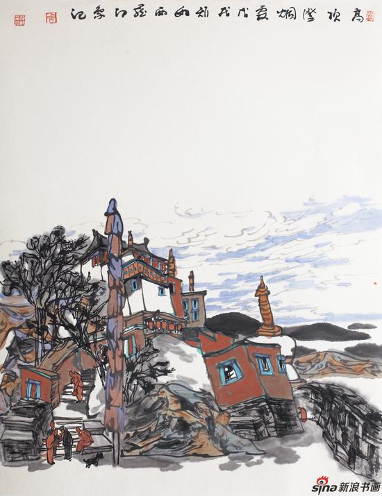 高顶澄烟霞 60cmx46cm 2018