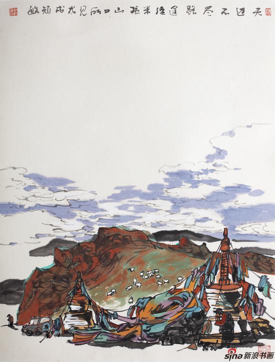 天边不尽路 68cmx53cm 2018