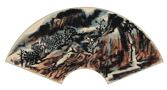 《峰叠似染》(中国画)