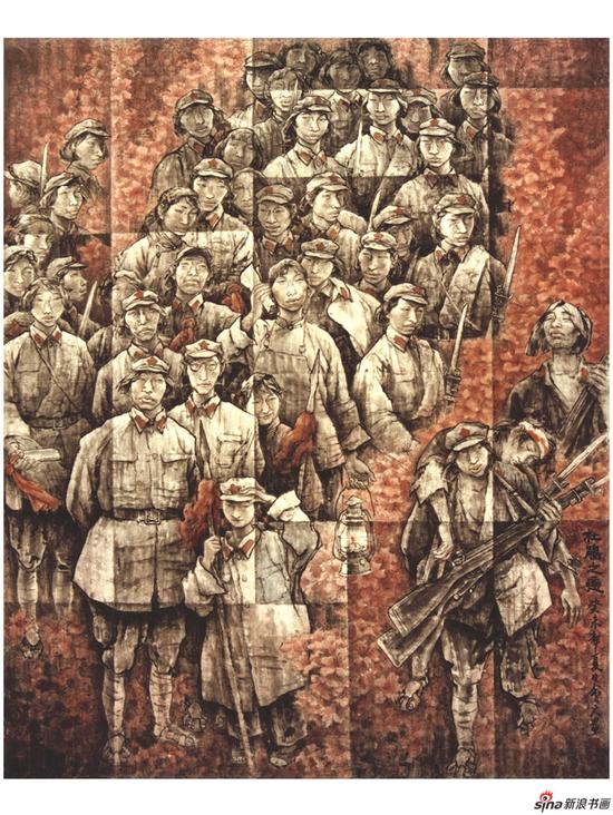 张会元作品《杜鹃之恋》192cmX154cm 2005年