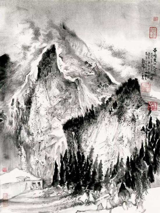 常朝晖 甘南藏族自治州扎尕那 50×35cm 纸本设色 2018