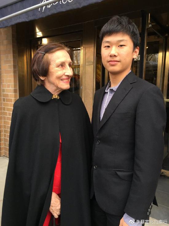 Carson Guo (右)与毕加索的情人、艺术家 - Gilot