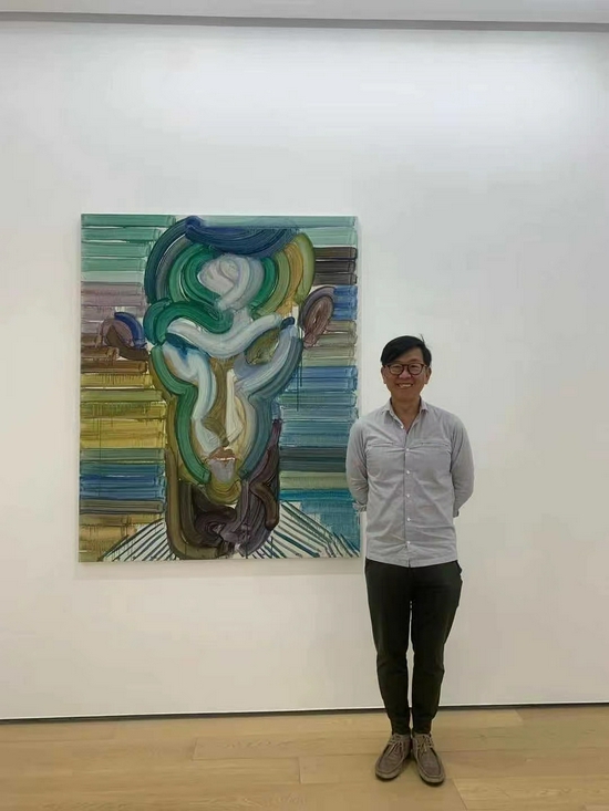 香港收藏家林伟而（William Lim）在江上越的个展中