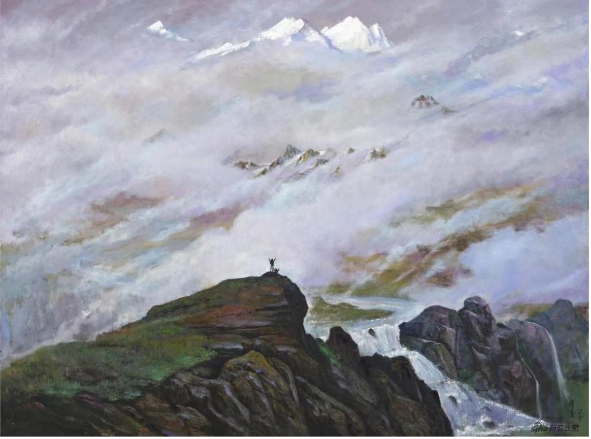 朱曜奎 布面油画2003年《三江之源》205cm×150cm