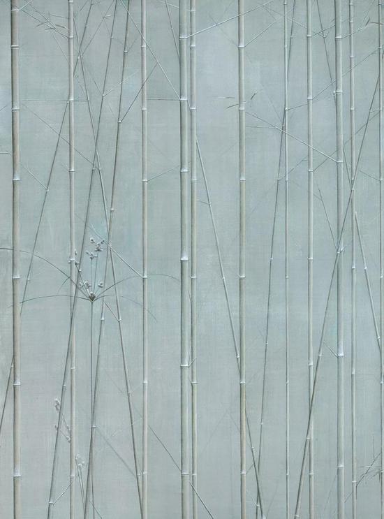 刘野 竹草图 2007-2008年 布面 油画 300×220cm 成交价:RMB 10,350,000
