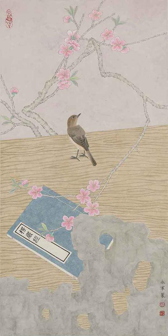 案头书香·2018-7 纸本设色 70x35cm