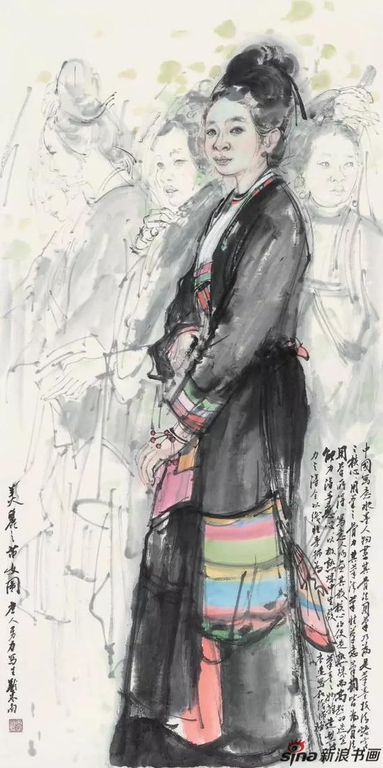 苗女图 138cm x 69cm 唐勇力