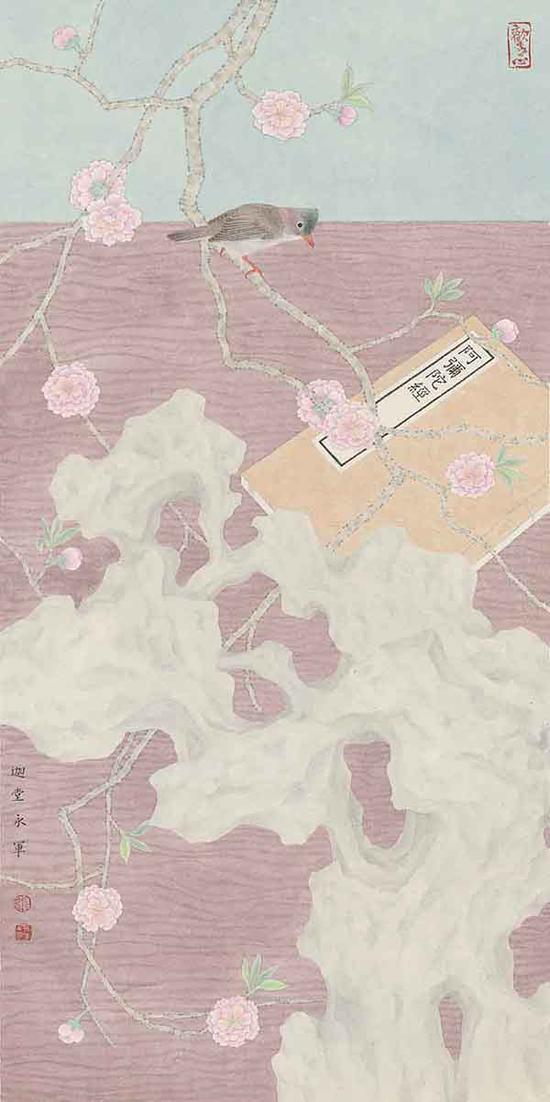 案头书香·2018-2 纸本设色 70x35cm
