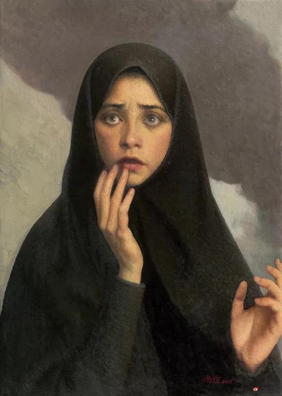 惊恐的妇女,靳尚谊,2007