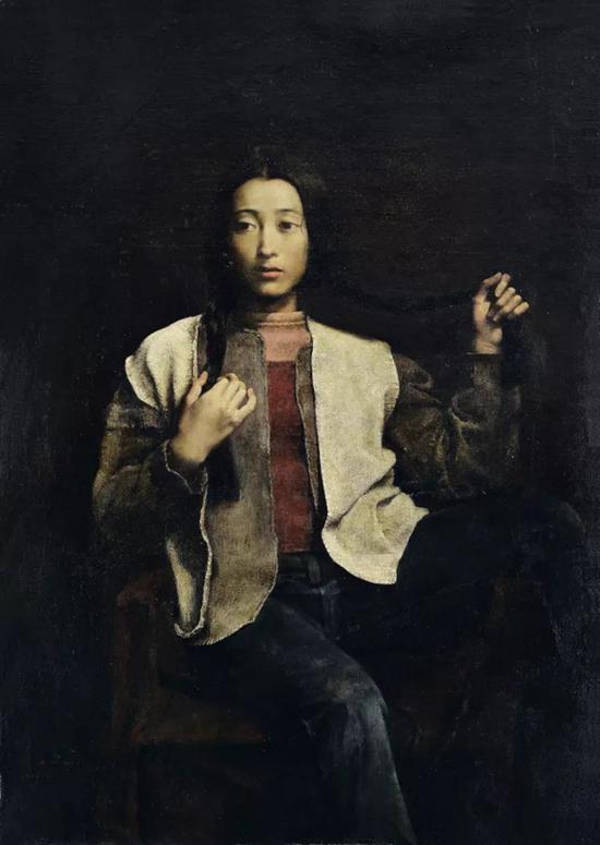 郭润文 　　梳妆 　　布面油画 　　109×77 cm 1997