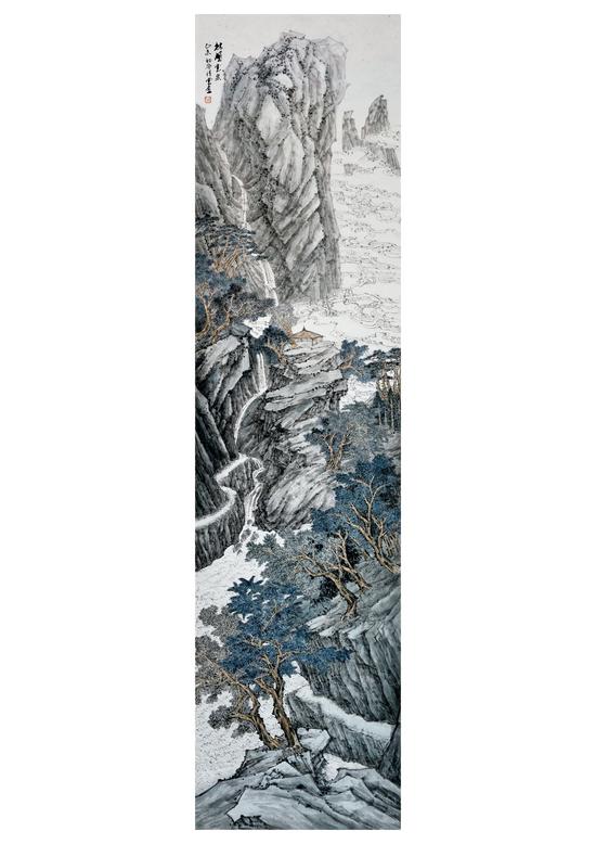 林壑云泉138×34cm 2015年